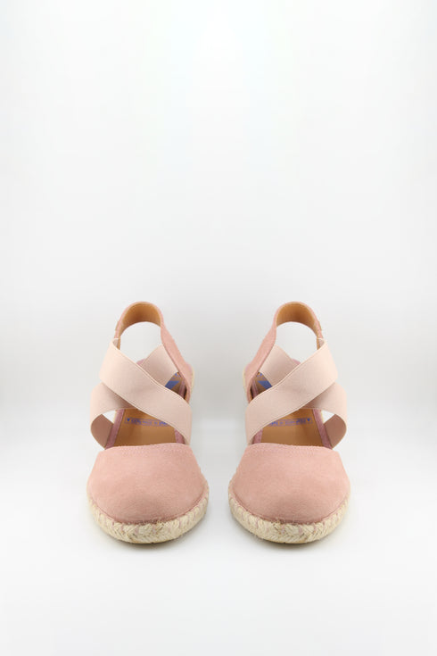 Verbenas Espadrille Wedge Sandals with Elastic Straps